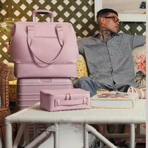 BEIS Atlas Pink The Convertible Mini Weekender Summer Travel Essentials It Girl - Picture 7 of 9